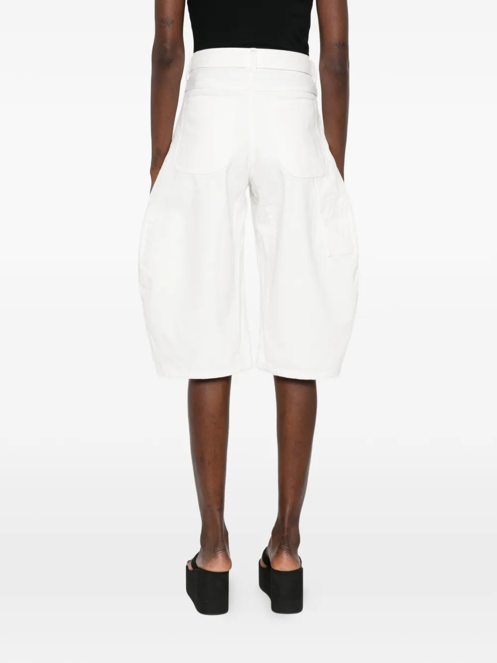 sacai Jeans met ceintuur Wit