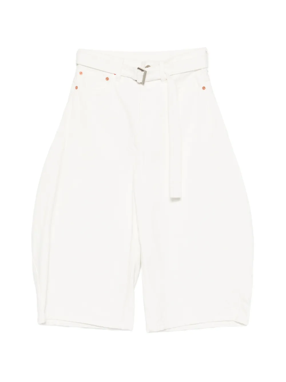 sacai belted jeans - Bianco