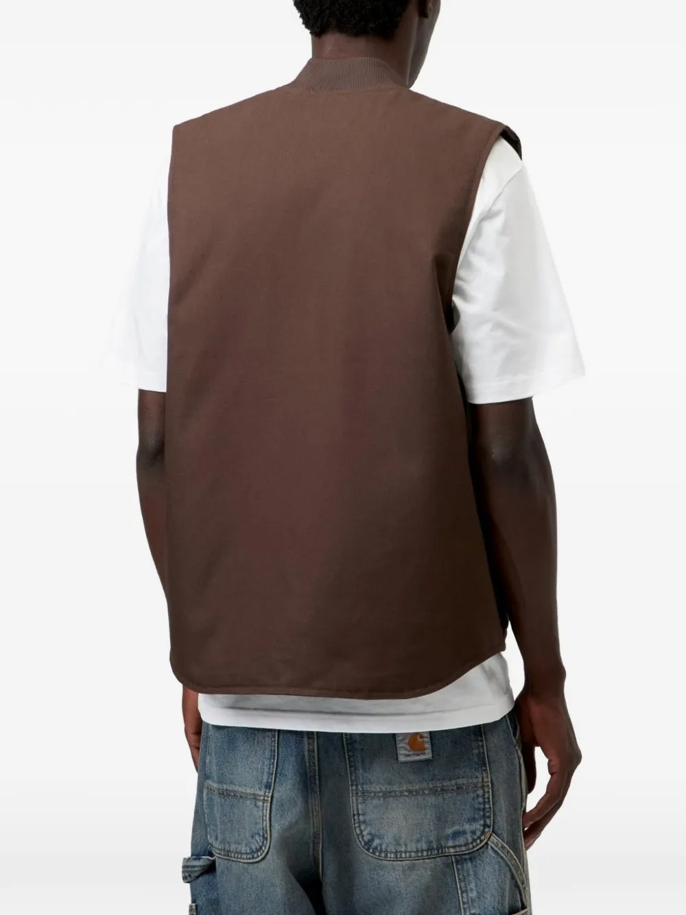 Carhartt WIP Klassiek gilet met rits Bruin