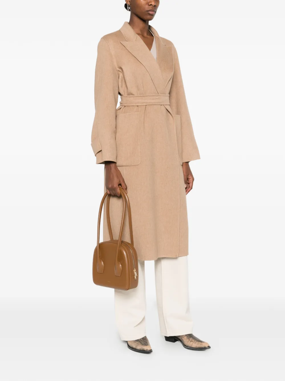  Salce Rounded Shoulder Bag - Brown 