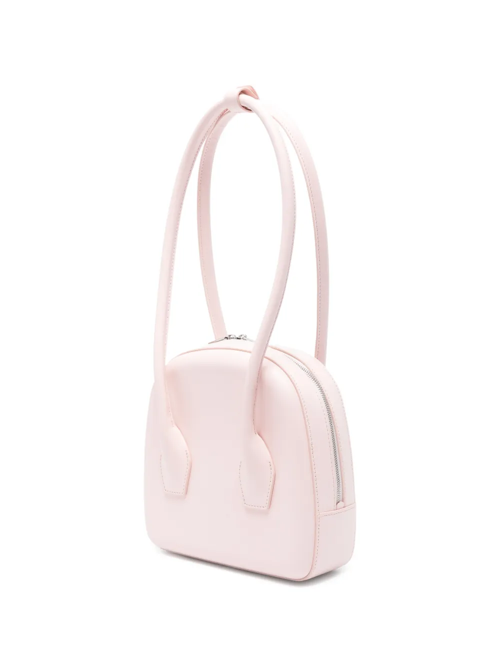  Salce Leather Rounded Shoulder Bag - Pink 