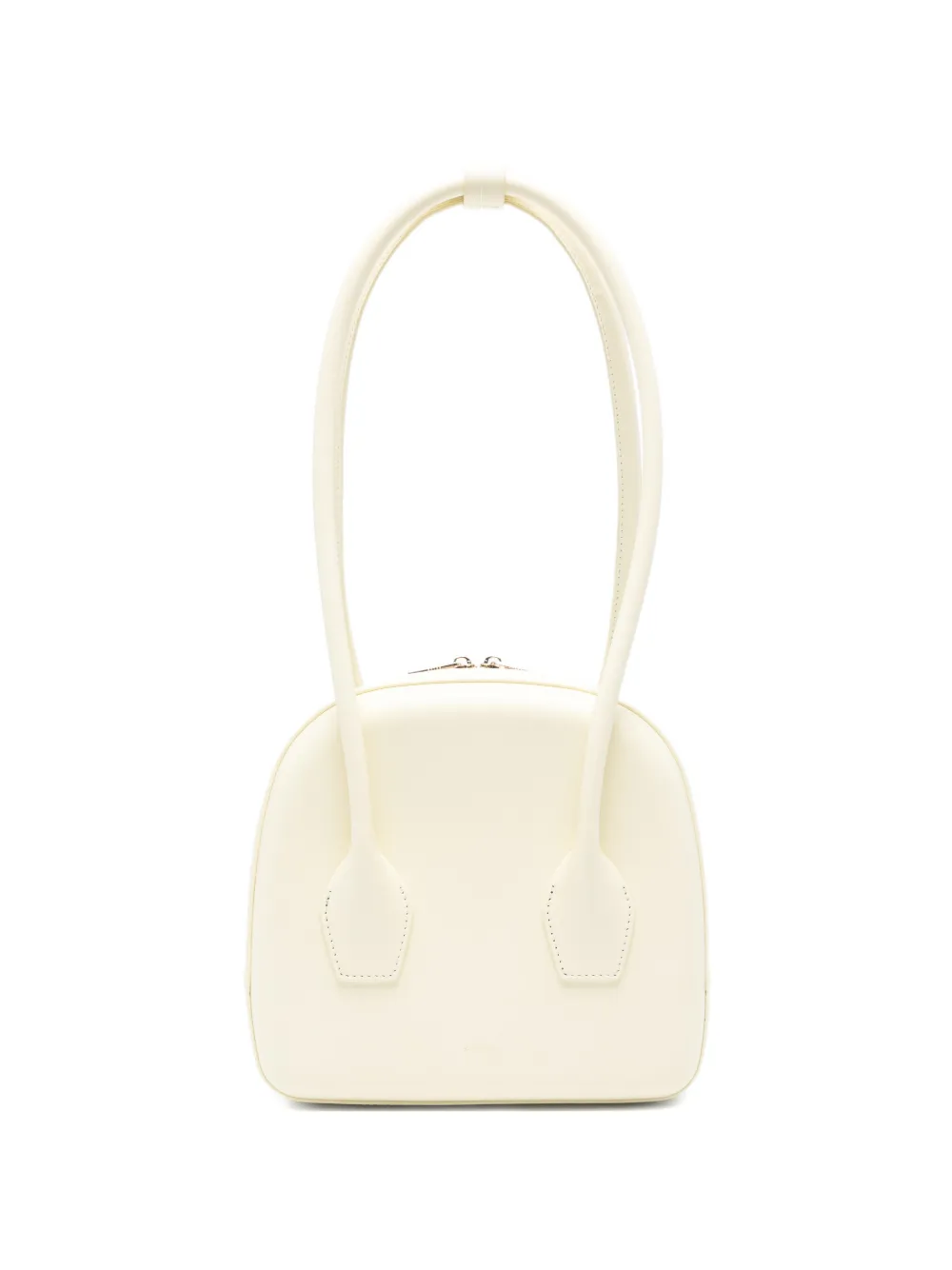 SALCE rounded leather shoulder bag - Giallo