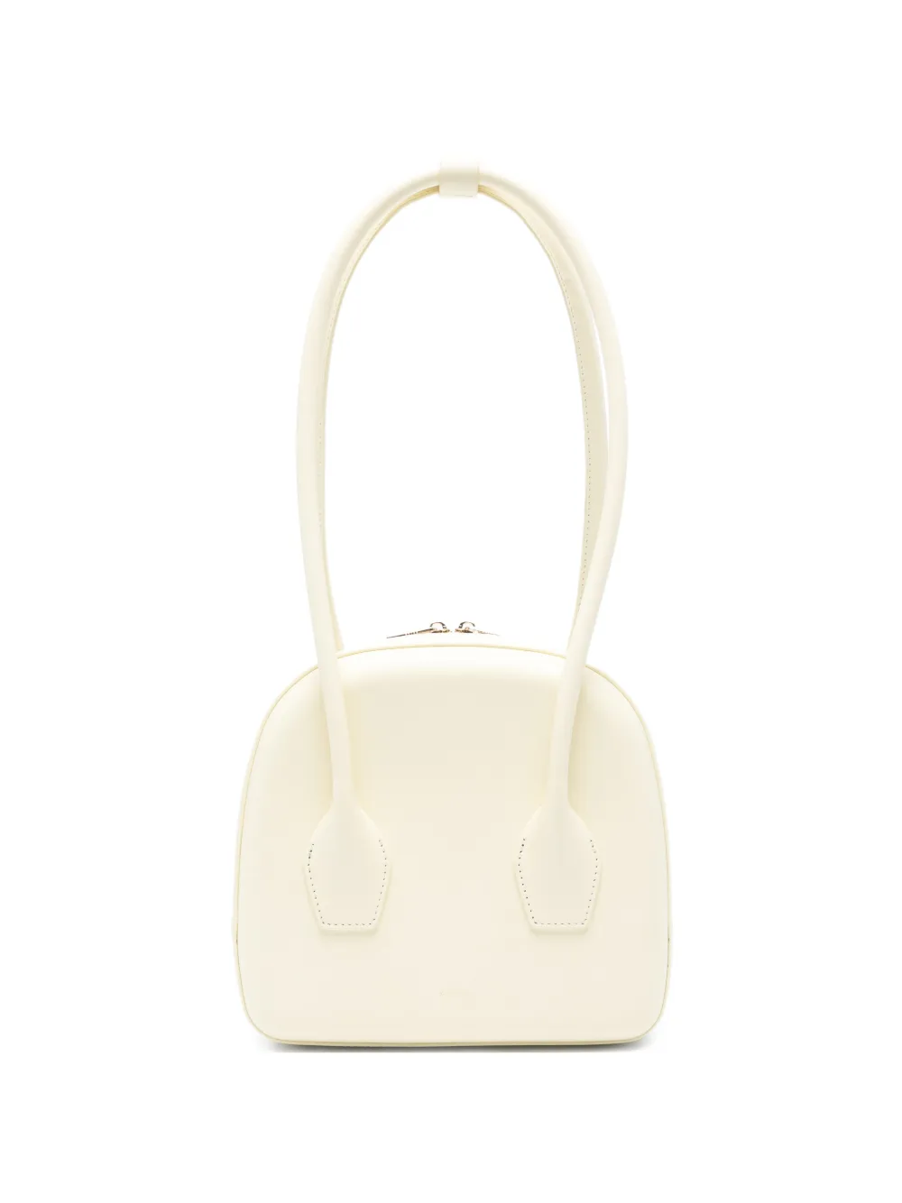 SALCE rounded leather shoulder bag - Giallo
