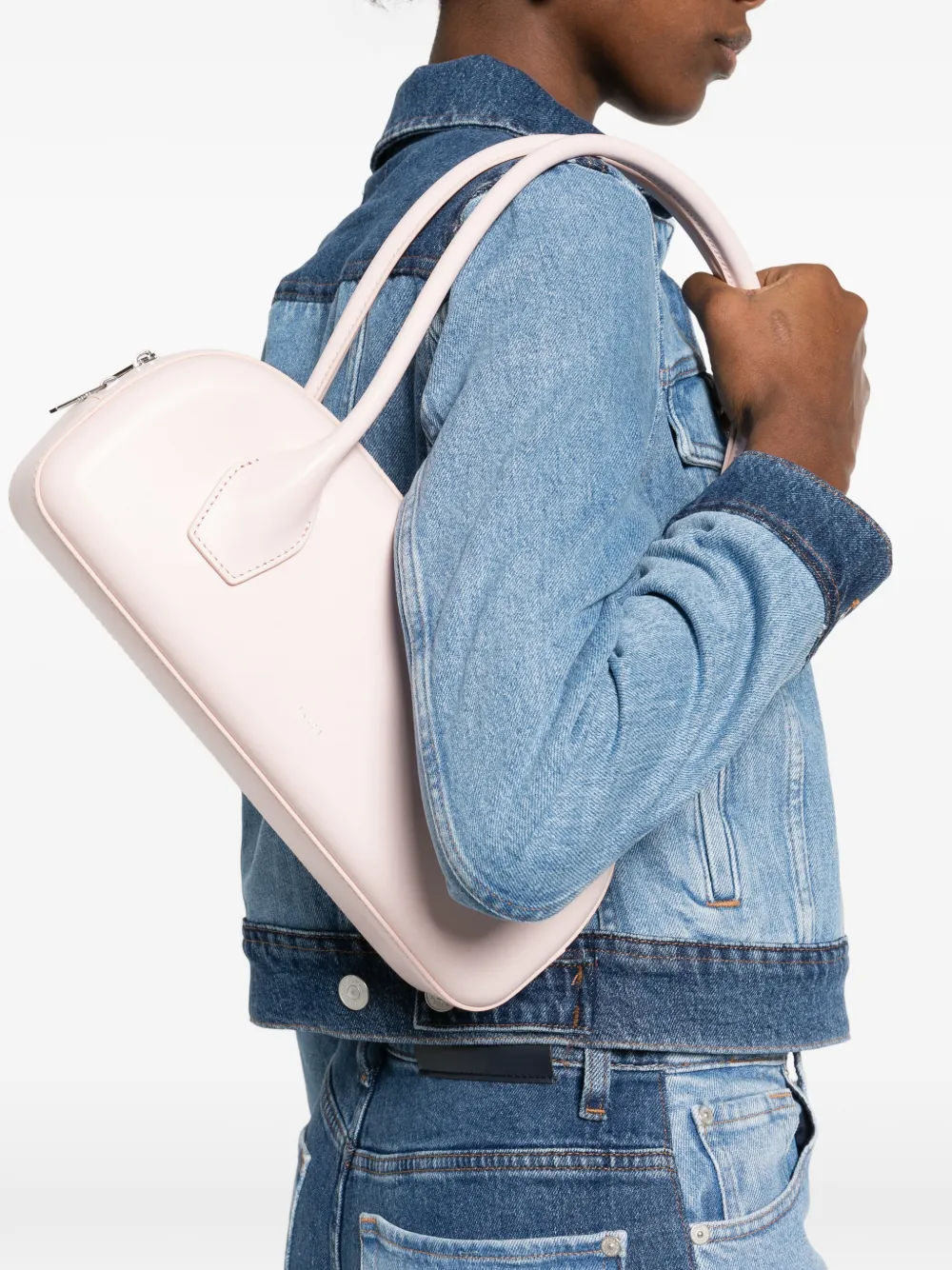  Salce Zipped Shoulder Bag - Pink 