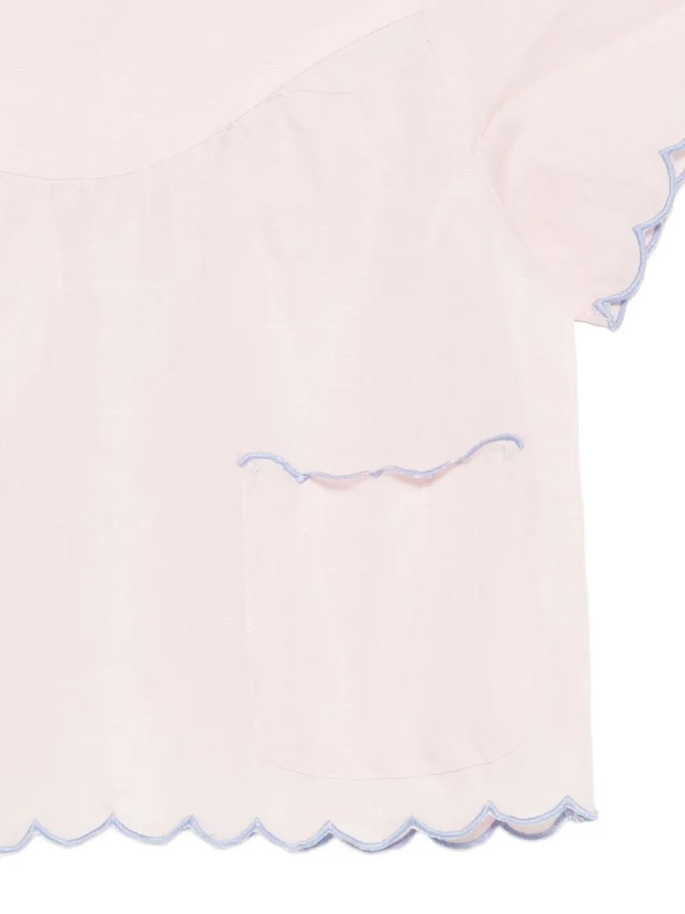  Stella Mccartney Kids Scalloped Short-sleeve Top - Pink 