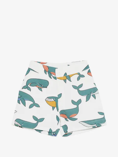 Stella McCartney Kids short de bain à imprimé baleine