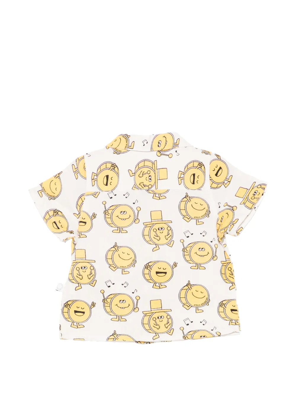 Stella McCartney Kids Shirt met korte mouwen en trommelpatroon Wit
