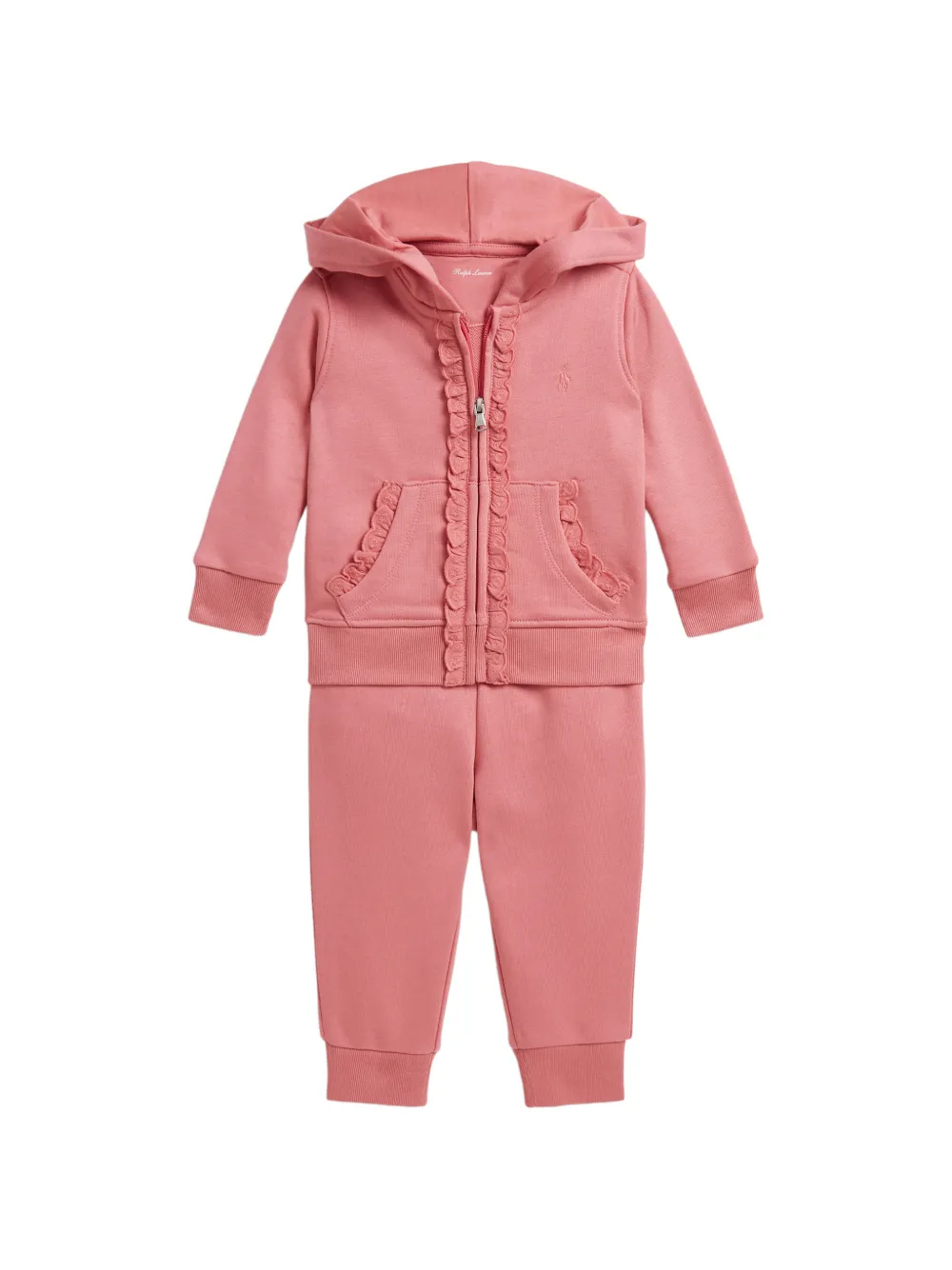 POLO RALPH LAUREN KIDS Tuta sportiva con ricamo - Rosa