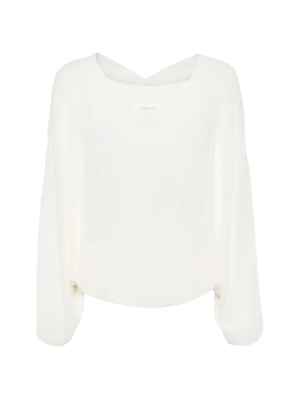 MM6 Maison Margiela twist-detail long-sleeve Top | Neutrals | FARFETCH