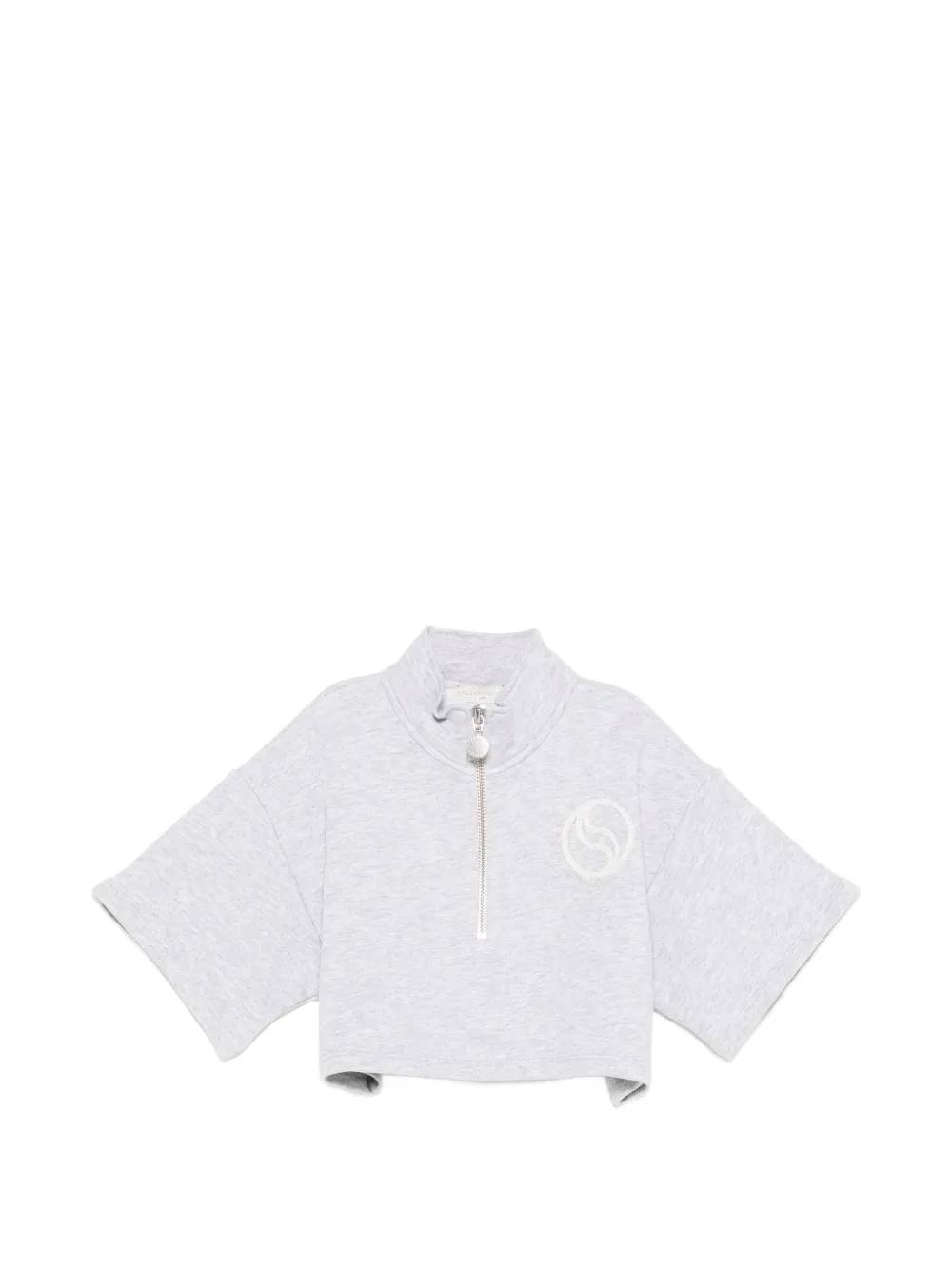 Stella McCartney Kids Felpa con zip e collo rialzato - Grigio