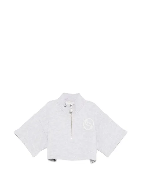 Stella McCartney Kids zip-up mock-neck sweatshirt