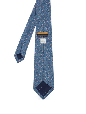 Cravate Paul Smith Mainline - Soie 100%, Motifs Pois Et Rayures Argent & Violet - Largeur 9 Cm