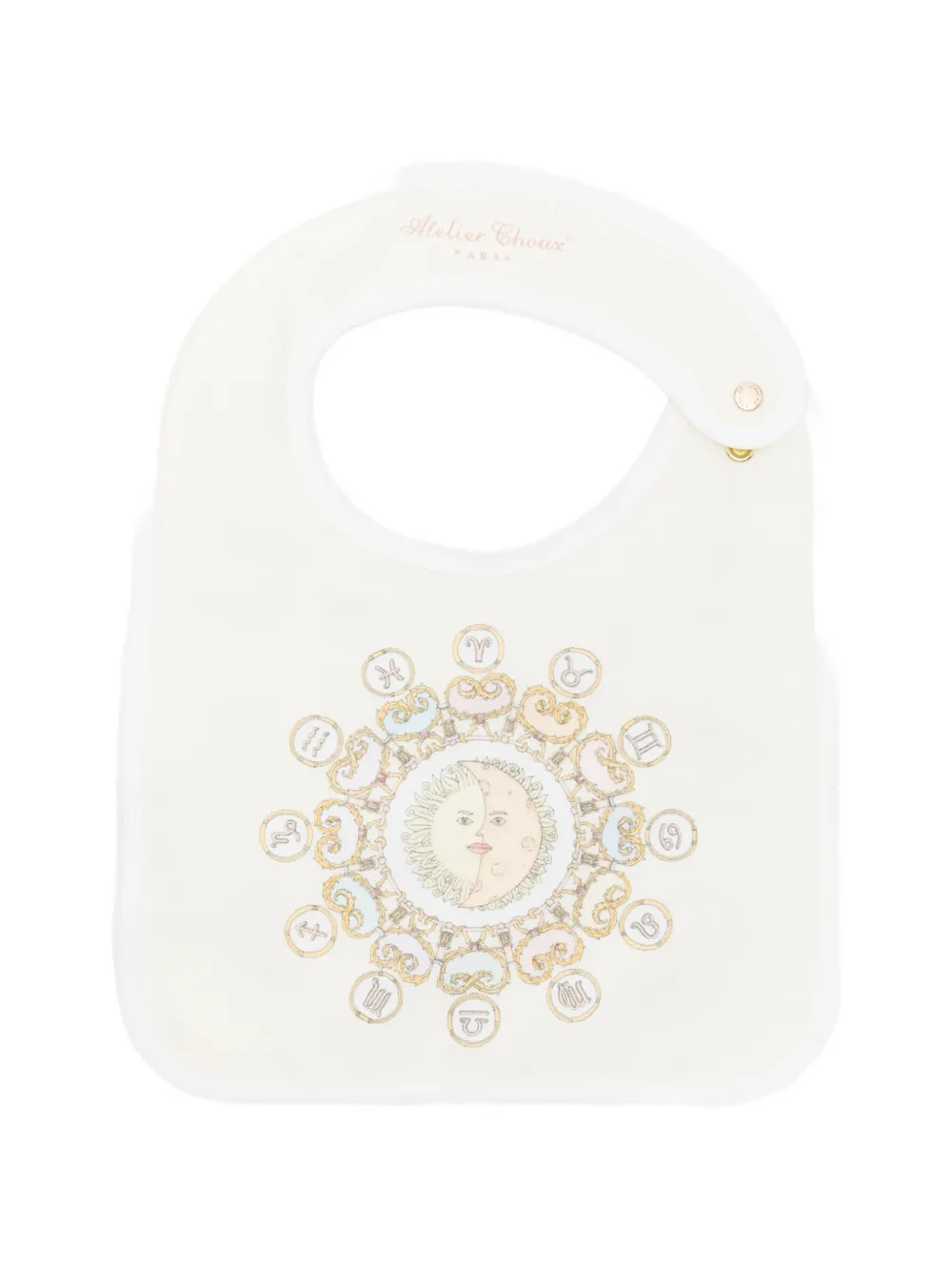 Atelier Choux zodiac-print bib - Gelb