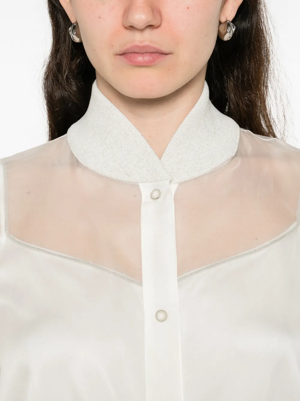 PANICALE Sheer Jacket | White | FARFETCH