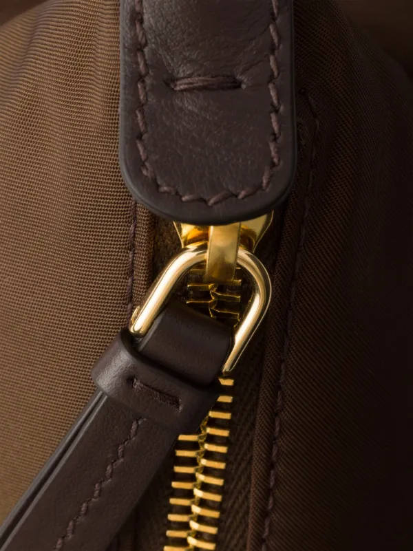 Prada Large Explore Padded Shoulder Bag | Brown | FARFETCH