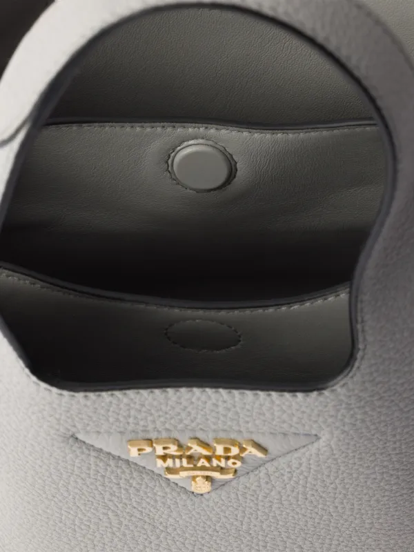 Prada レザーハンドバッグ | グレー | FARFETCH JP