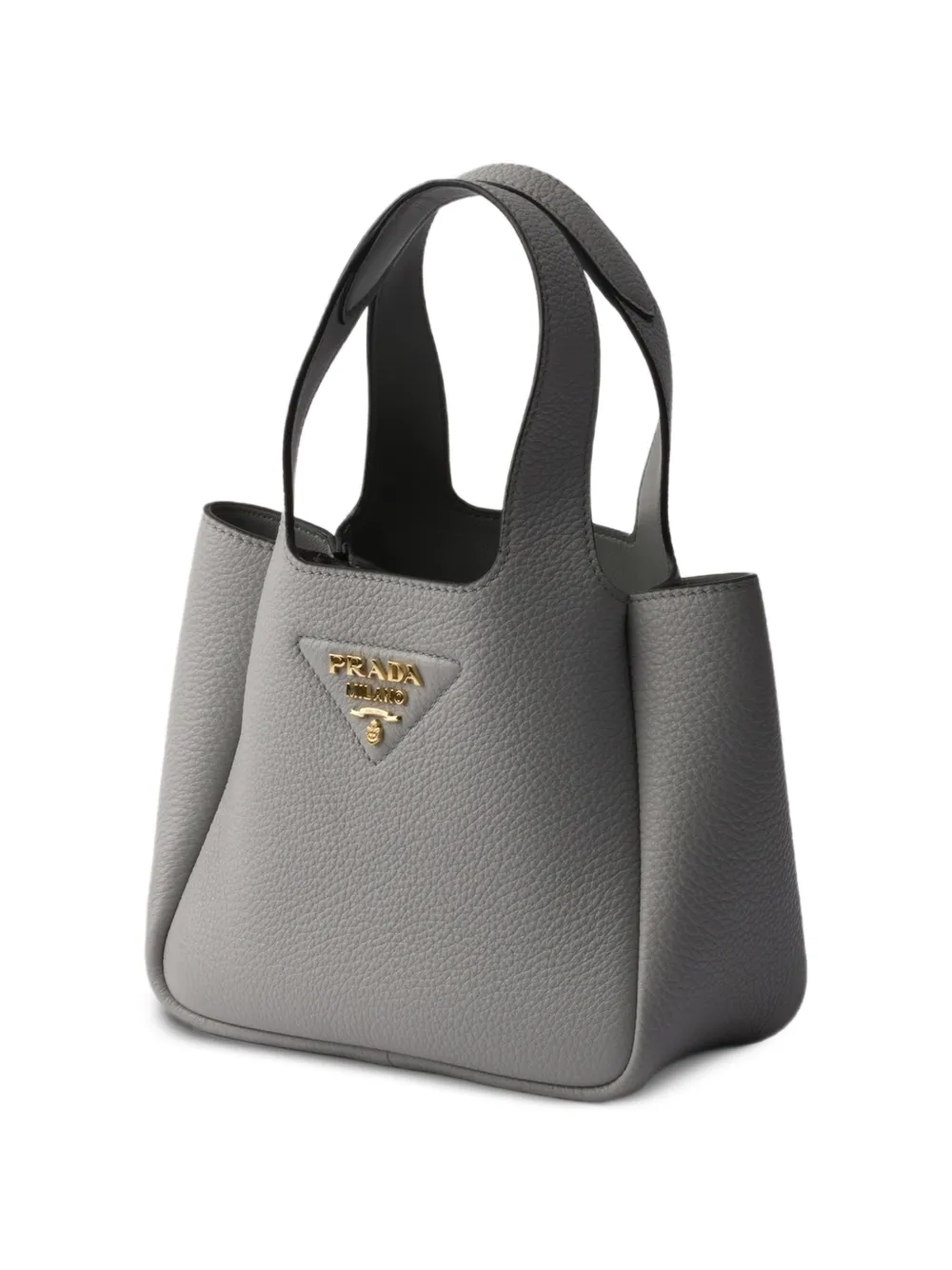 PRADA パーティーバッグ グレー Prada Slate Grey Antique Nappa Leather Small Top Handle Crossbody