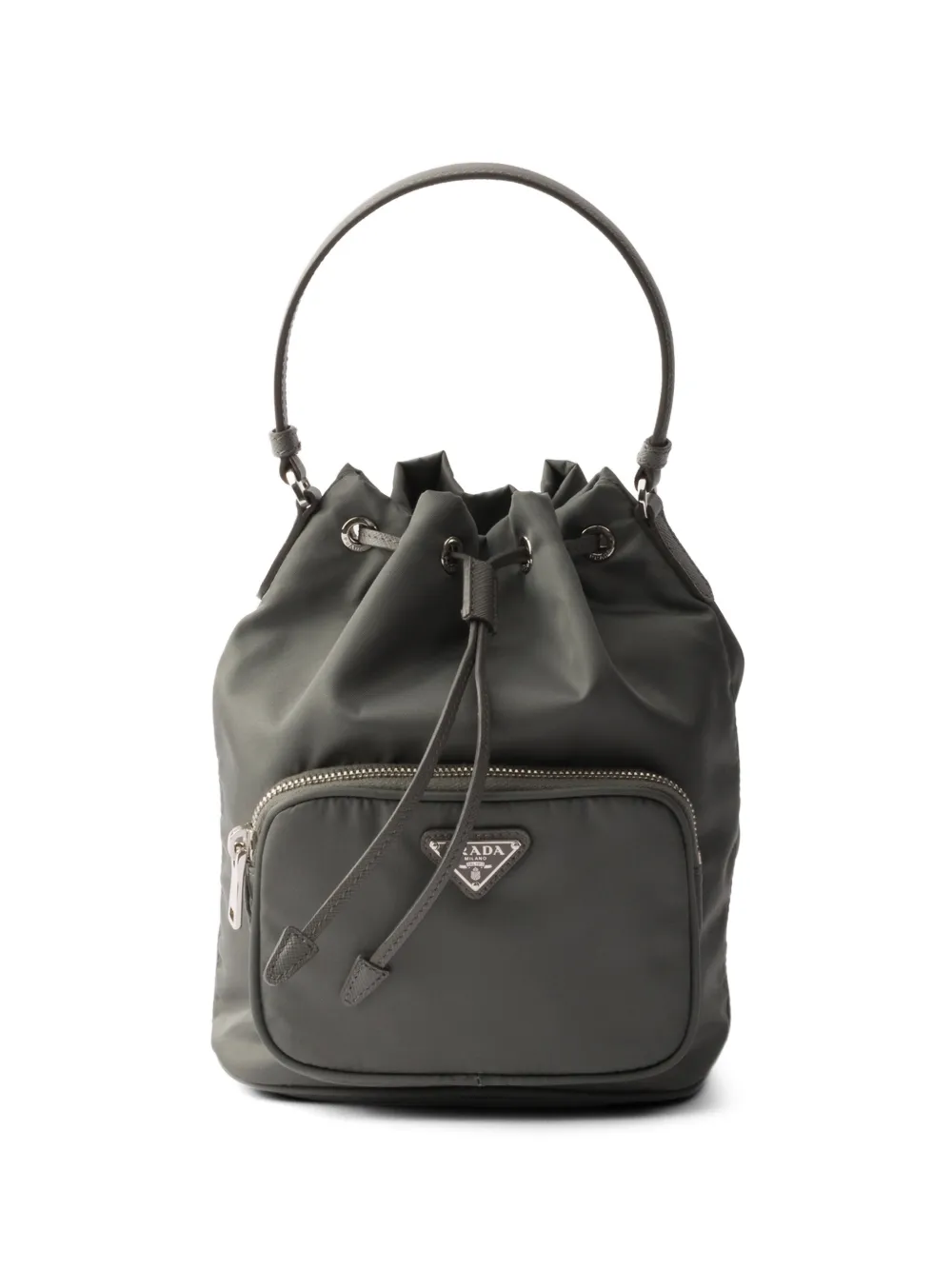 Prada Duet drawstring bucket bag - Grigio