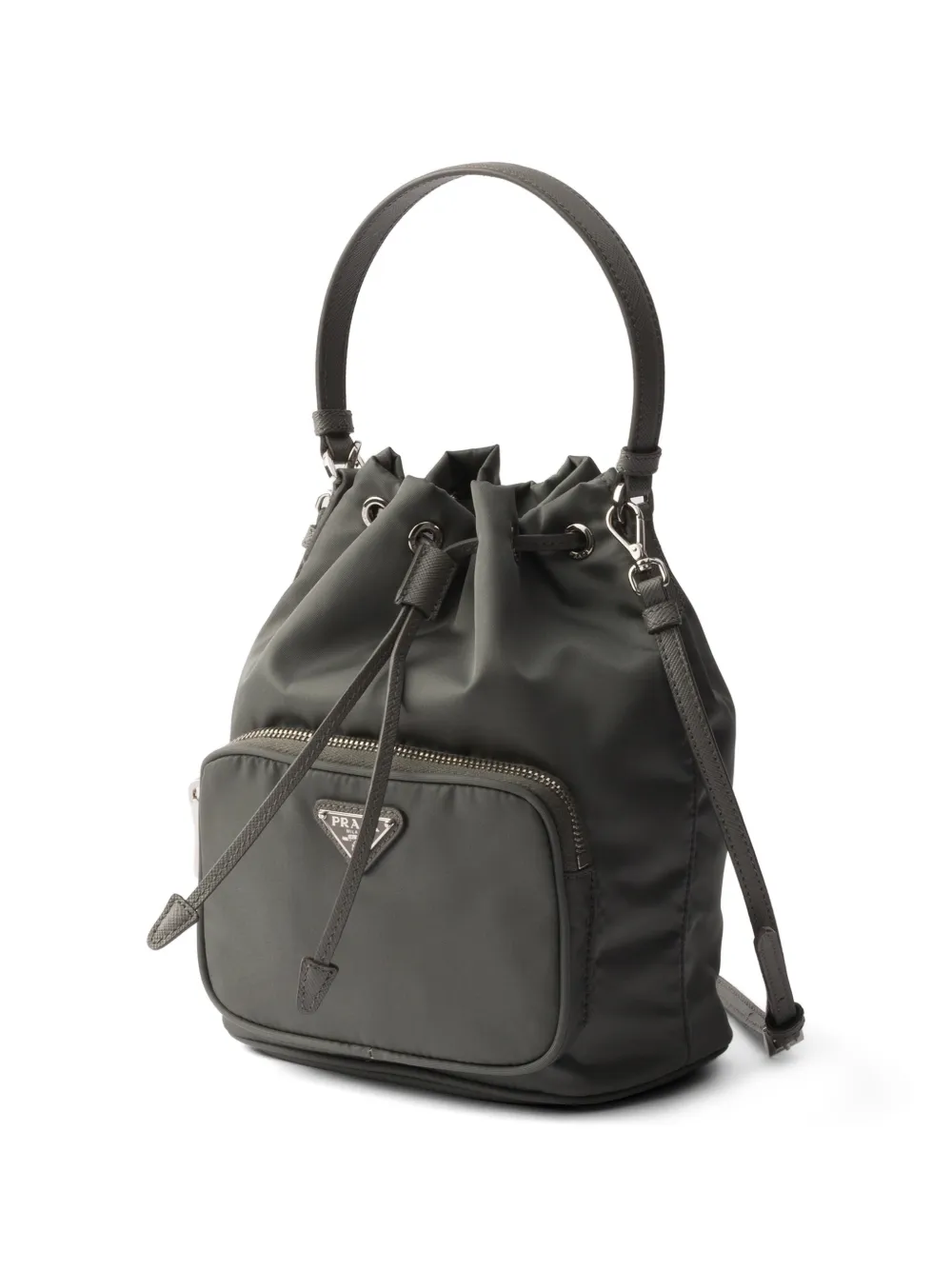 Prada Duet bucket-tas met trekkoord Grijs