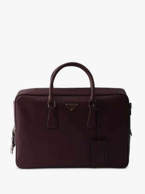 Prada شنطة لابتوب جلد 'سافيانو'