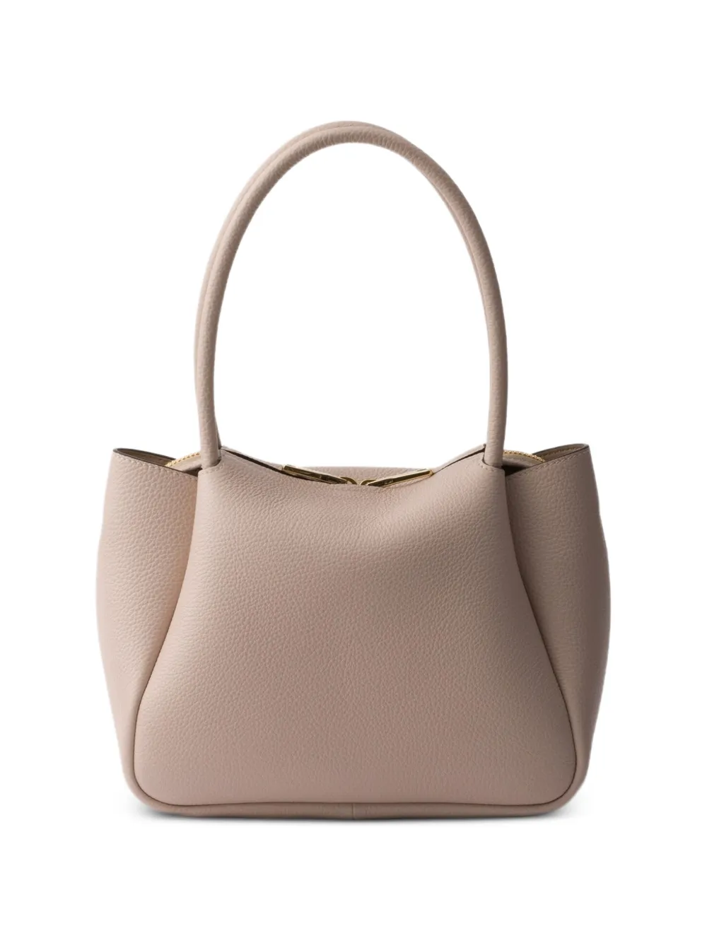  Prada Leather Tote Bag - Neutrals 