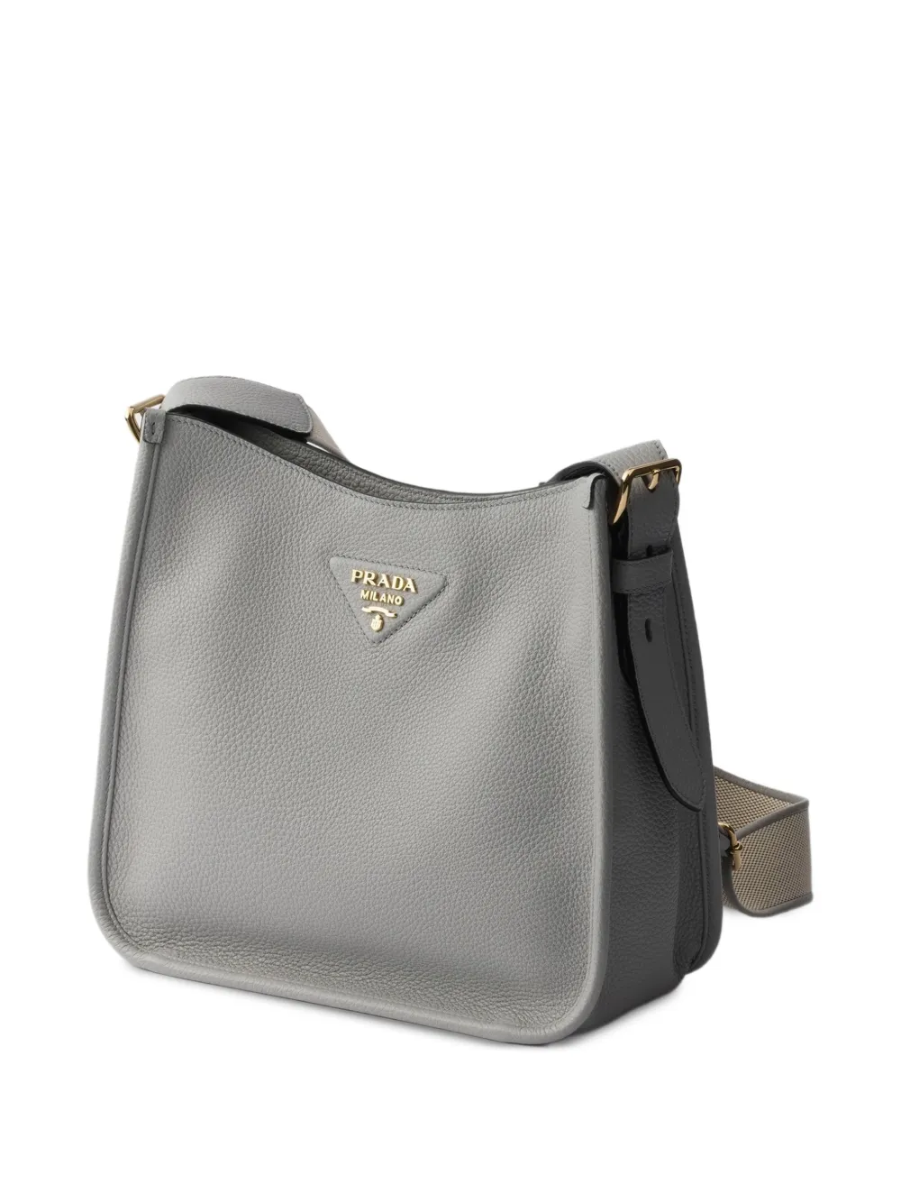 Prada Leren schoudertas Grijs