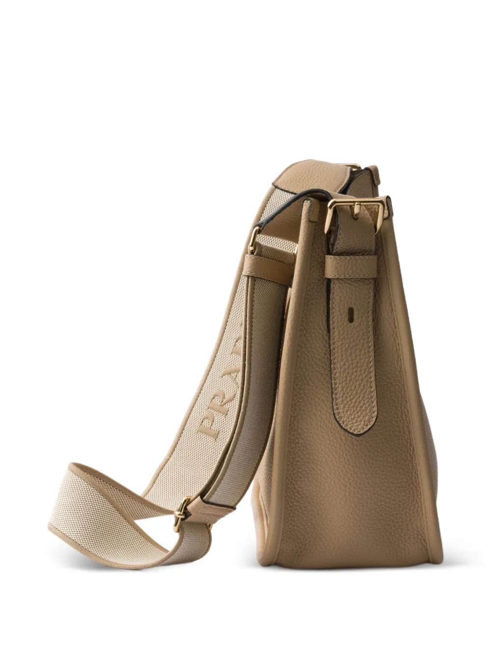 Prada Leren schoudertas Beige