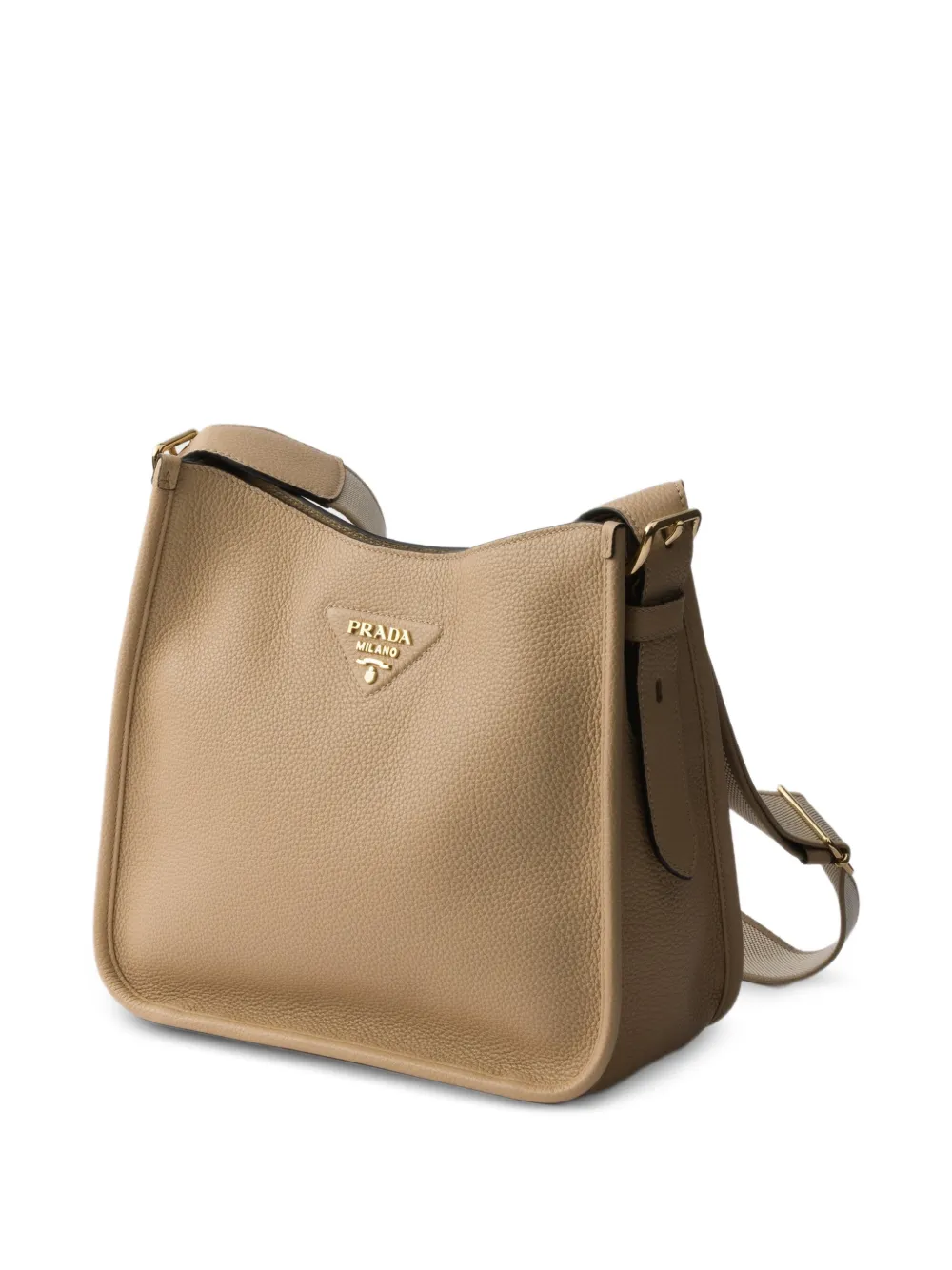 Prada Leren schoudertas Beige