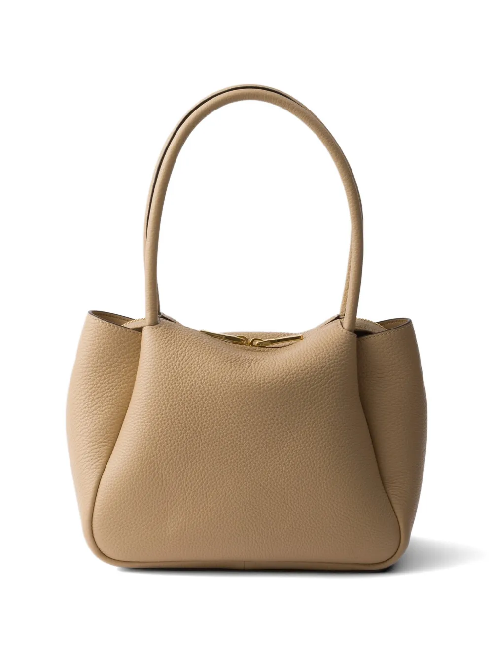 Prada Leather logo-detail Tote Bag | Neutrals | FARFETCH