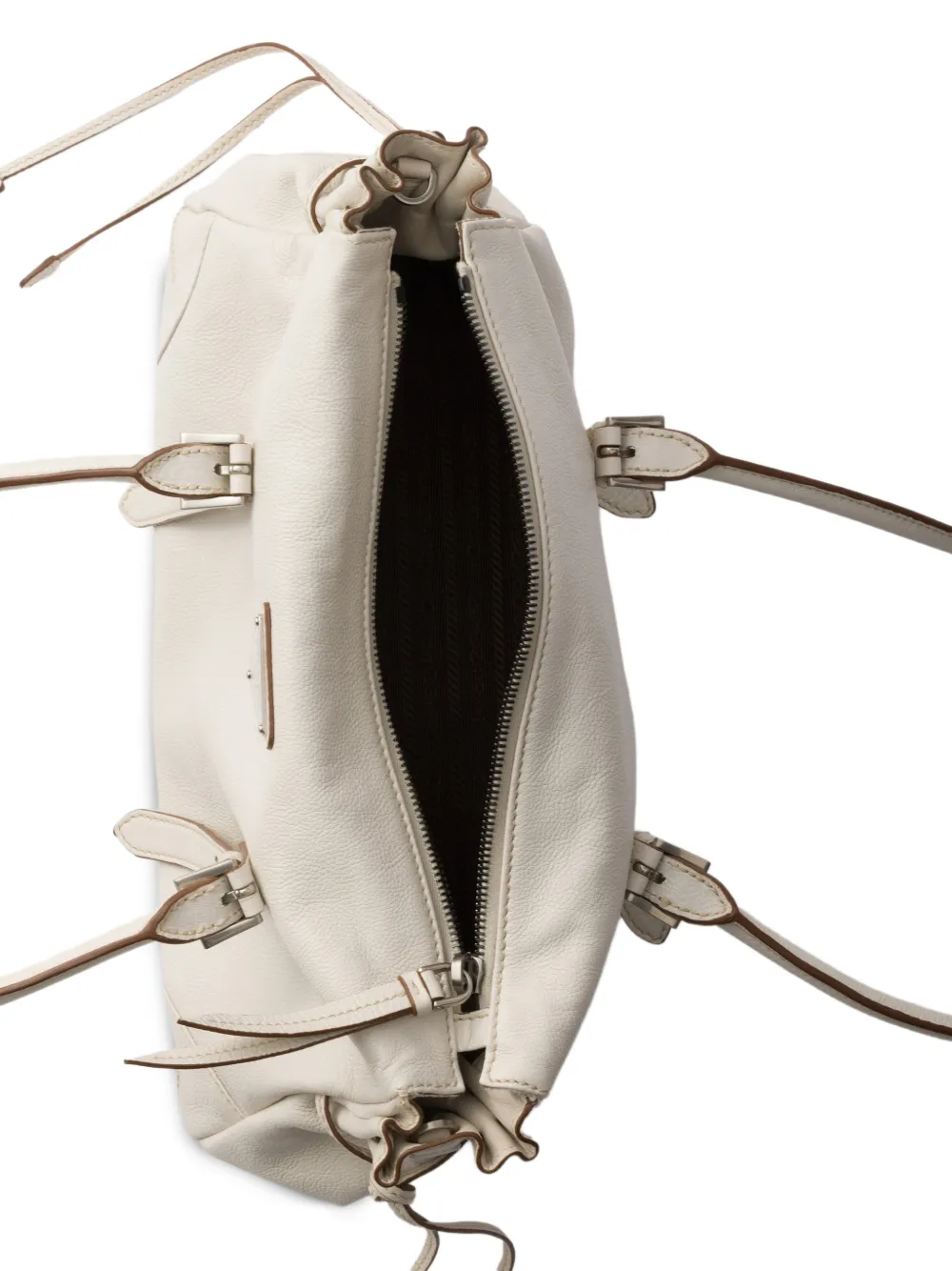 Prada Bonnie medium antiek leren shopper Beige