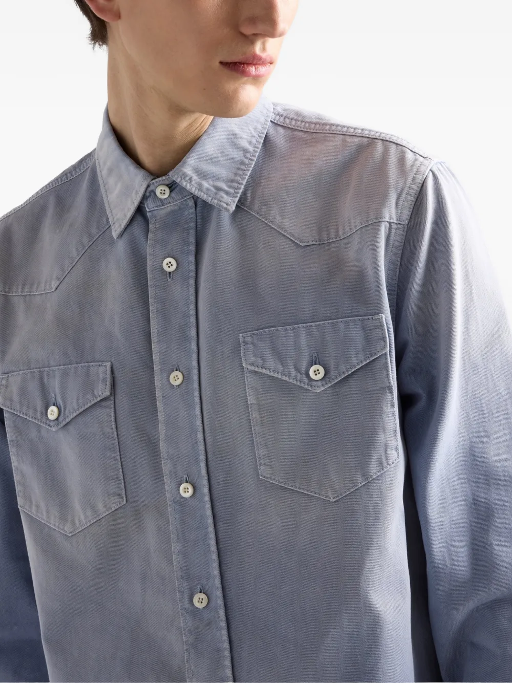 Prada Overhemd met borstzak Blauw