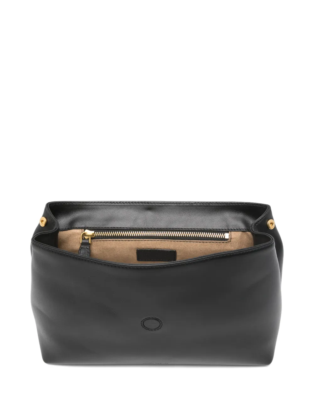 Manu Atelier The Fold clutch met slangen-patroon Zwart
