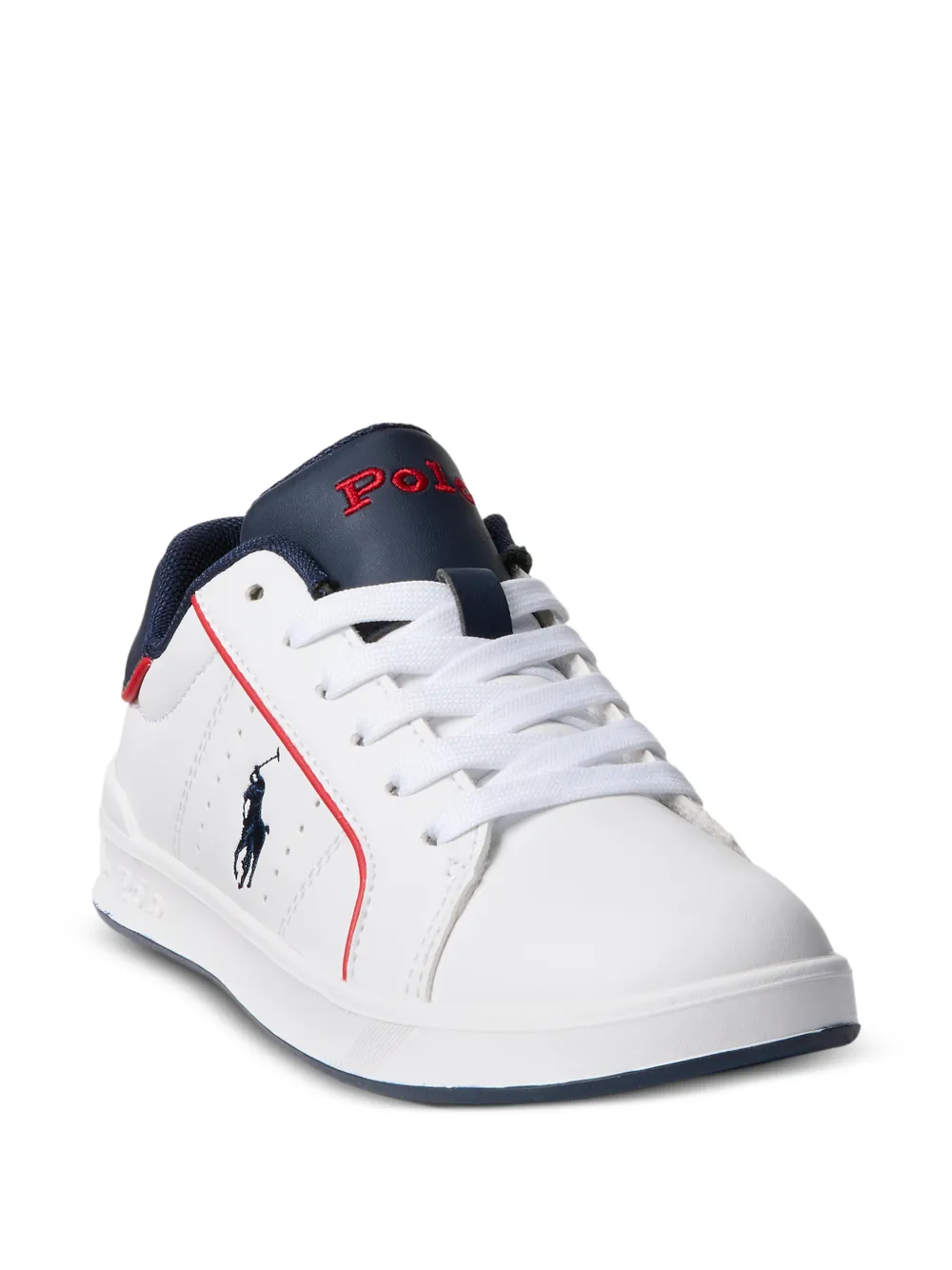 POLO RALPH LAUREN KIDS Heritage Court III sneakers met ronde neus Wit