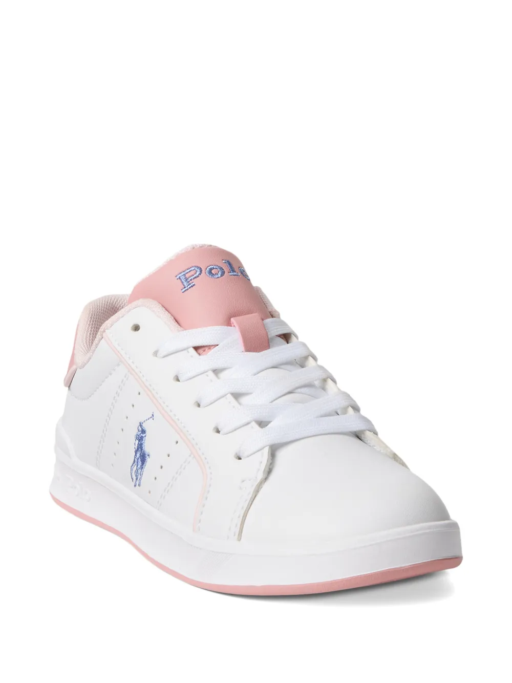 POLO RALPH LAUREN KIDS Sneakers Heritage Court III con ricamo - Bianco