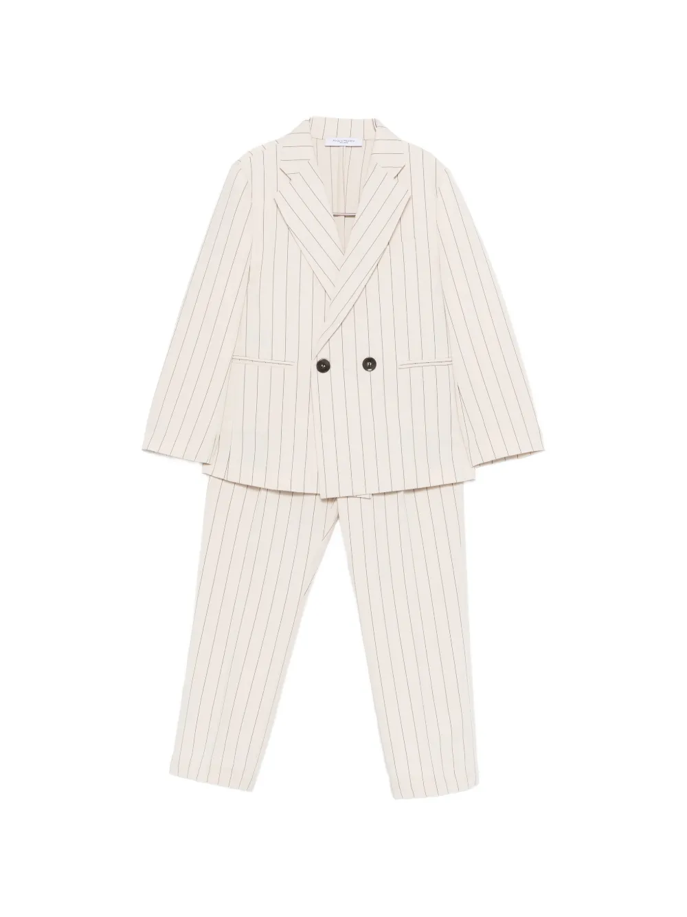 Paolo Pecora Kids pinstripe single-breasted suit - Toni neutri