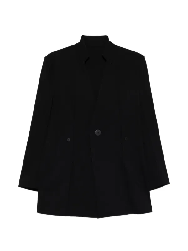 イッセイミヤケブラックジャケット ボタン付き Issey Miyake button-up Fitted Jacket | ブラック | FARFETCH JP