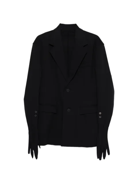 Issey Miyake chamarra ajustada con detalle de guantes