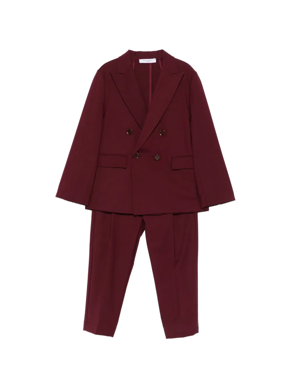 Paolo Pecora Kids double-breasted suit - Rosso