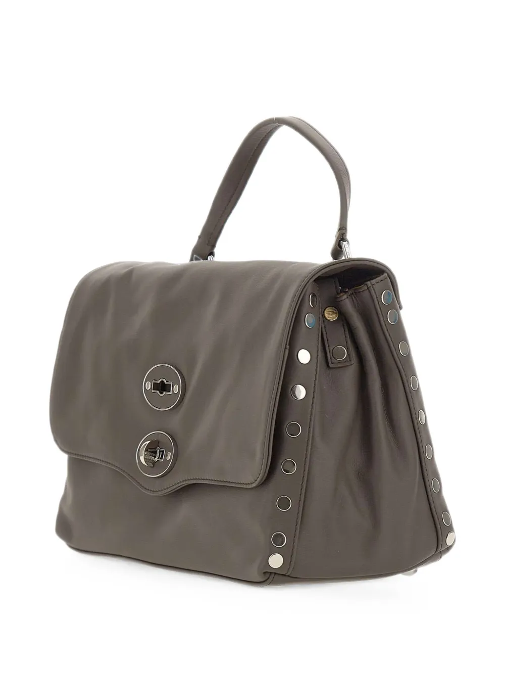 Zanellato Kleine Postina handtas met studs Bruin