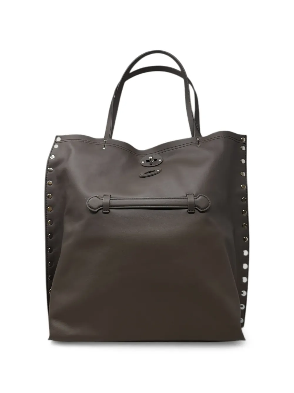 Zanellato medium A'spasso® studded shoulder bag - Marrone