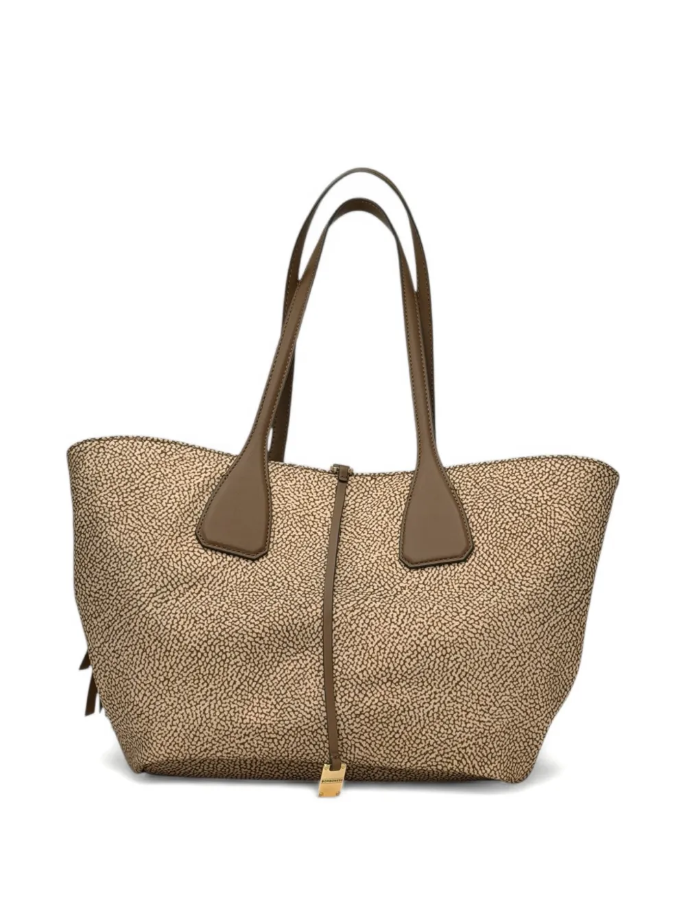 Borbonese medium printed shoulder bag - Bruin