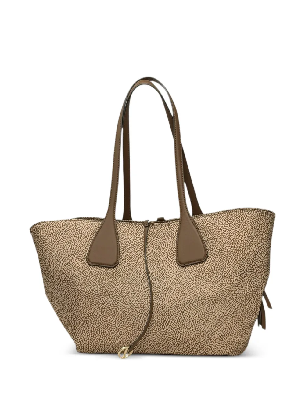 Borbonese medium printed shoulder bag - Marrone