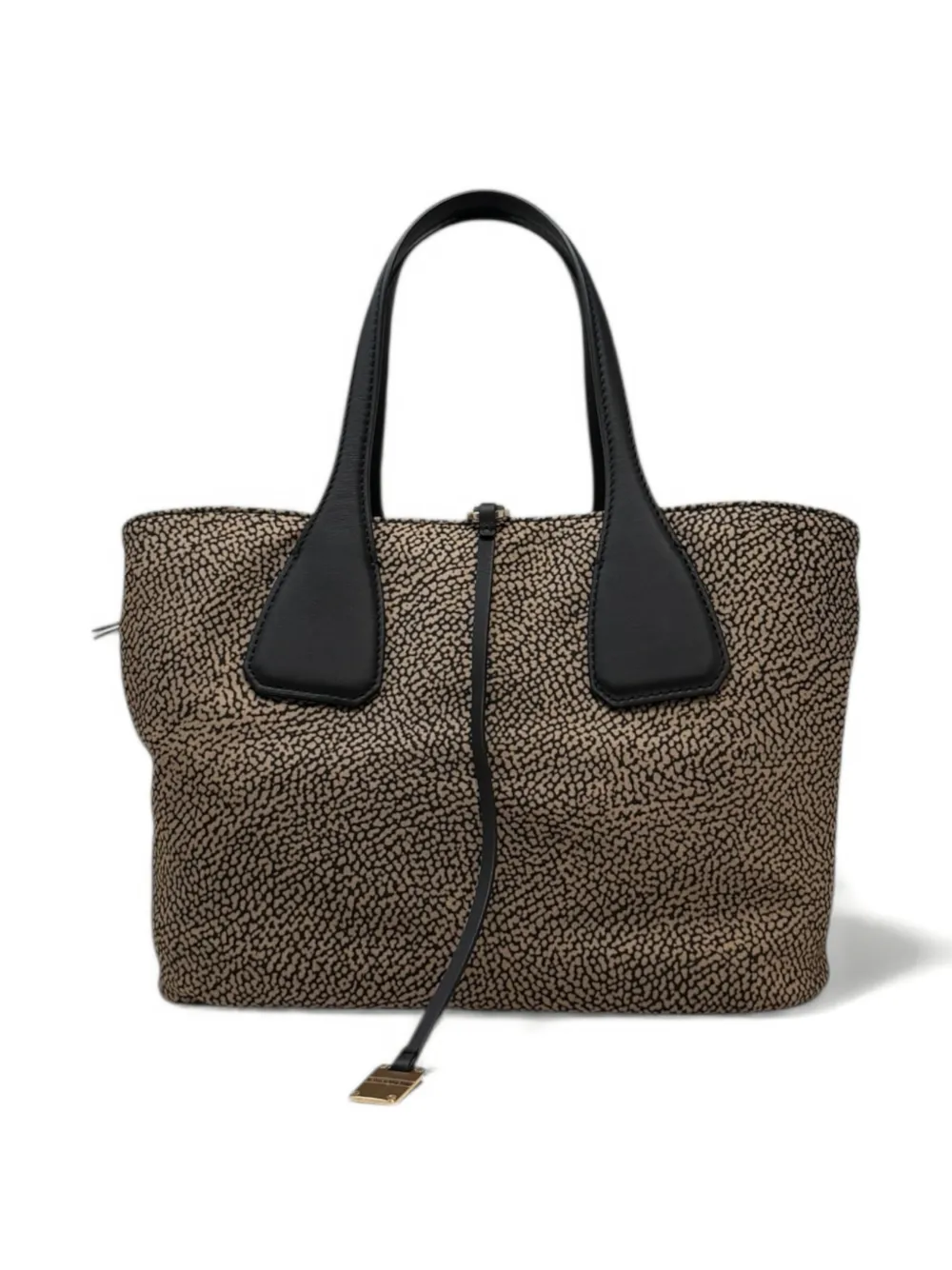 Borbonese printed shoulder bag - Zwart