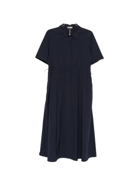 Herno collared drawstring midi dress