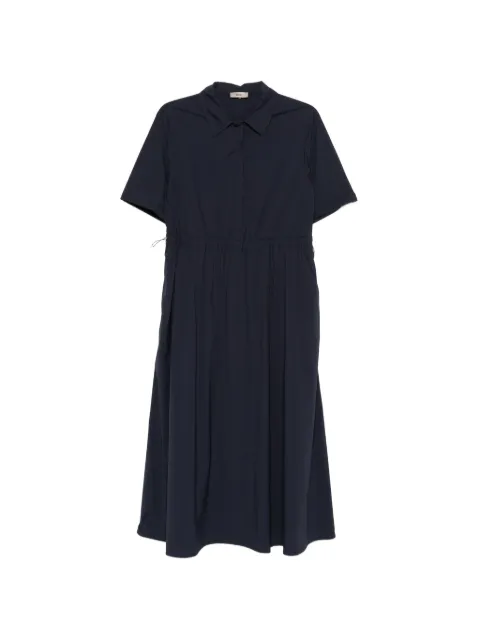 Herno collared drawstring midi dress
