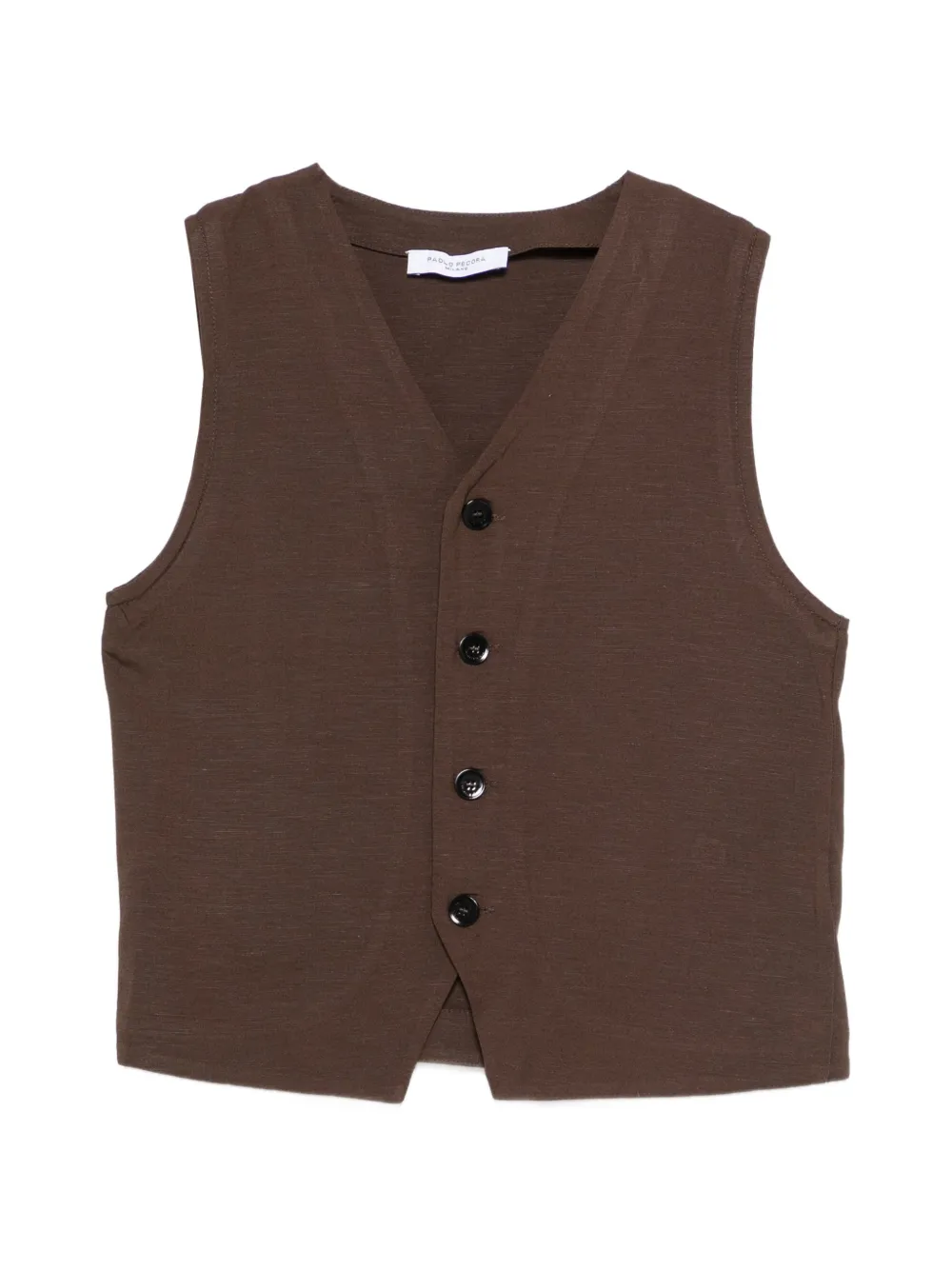 Paolo Pecora Kids buttoned waistcoat - Brown