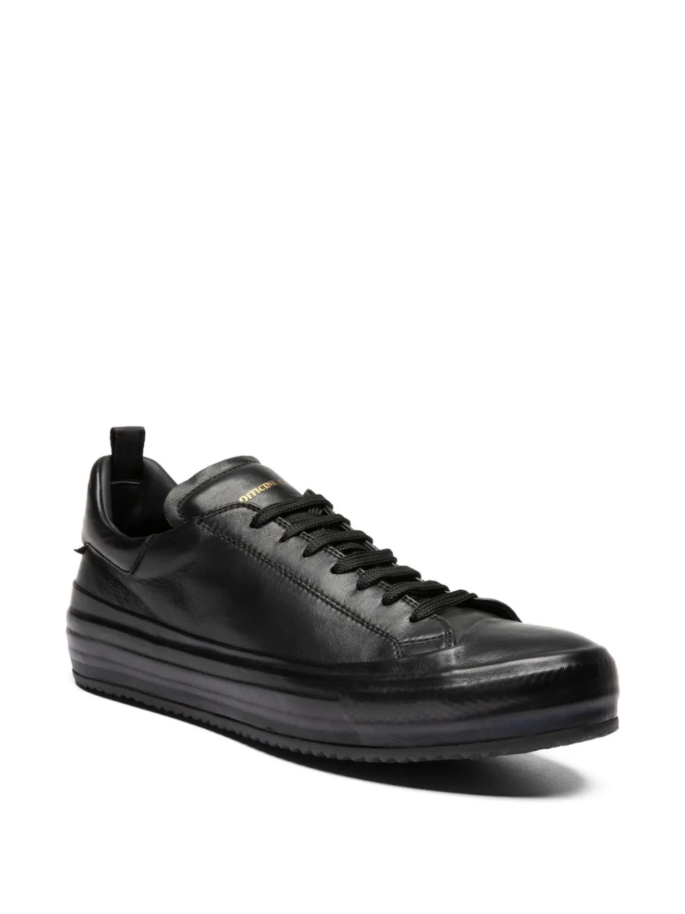 Officine Creative Leren sneakers met veters Zwart
