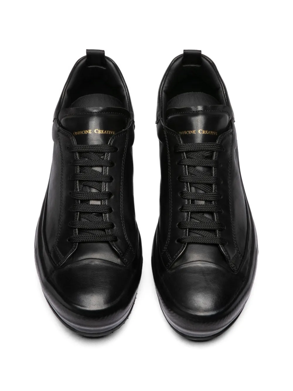 Officine Creative Leren sneakers met veters Zwart
