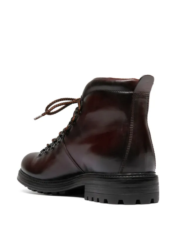 Officine Creative lace-up Fastening Leather Boots | Red | FARFETCH BN