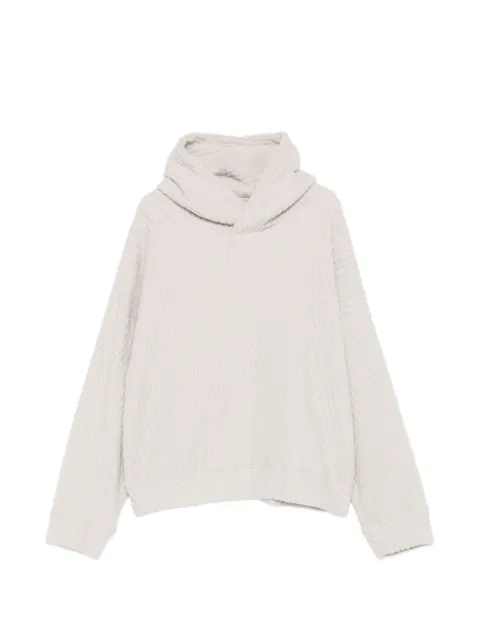 Bonsai zigzag-patterned oversized hoodie